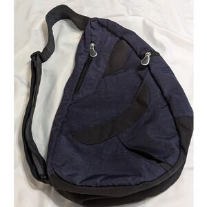 Healthy Back‎ Bag Sling Bag Womens Medium Navy Blue Excellent RFID Ergonomic